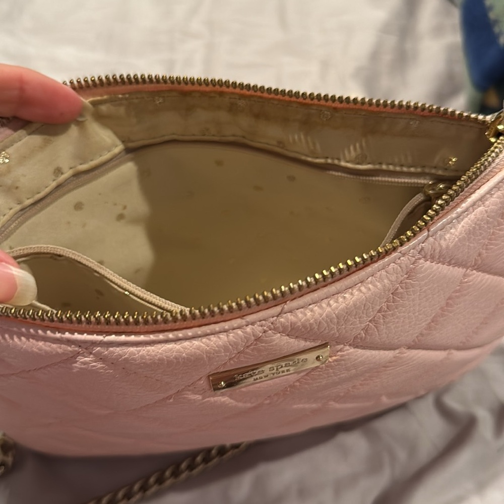 Kate Spade light pink quilted leather purse bag - Picture 6 of 9